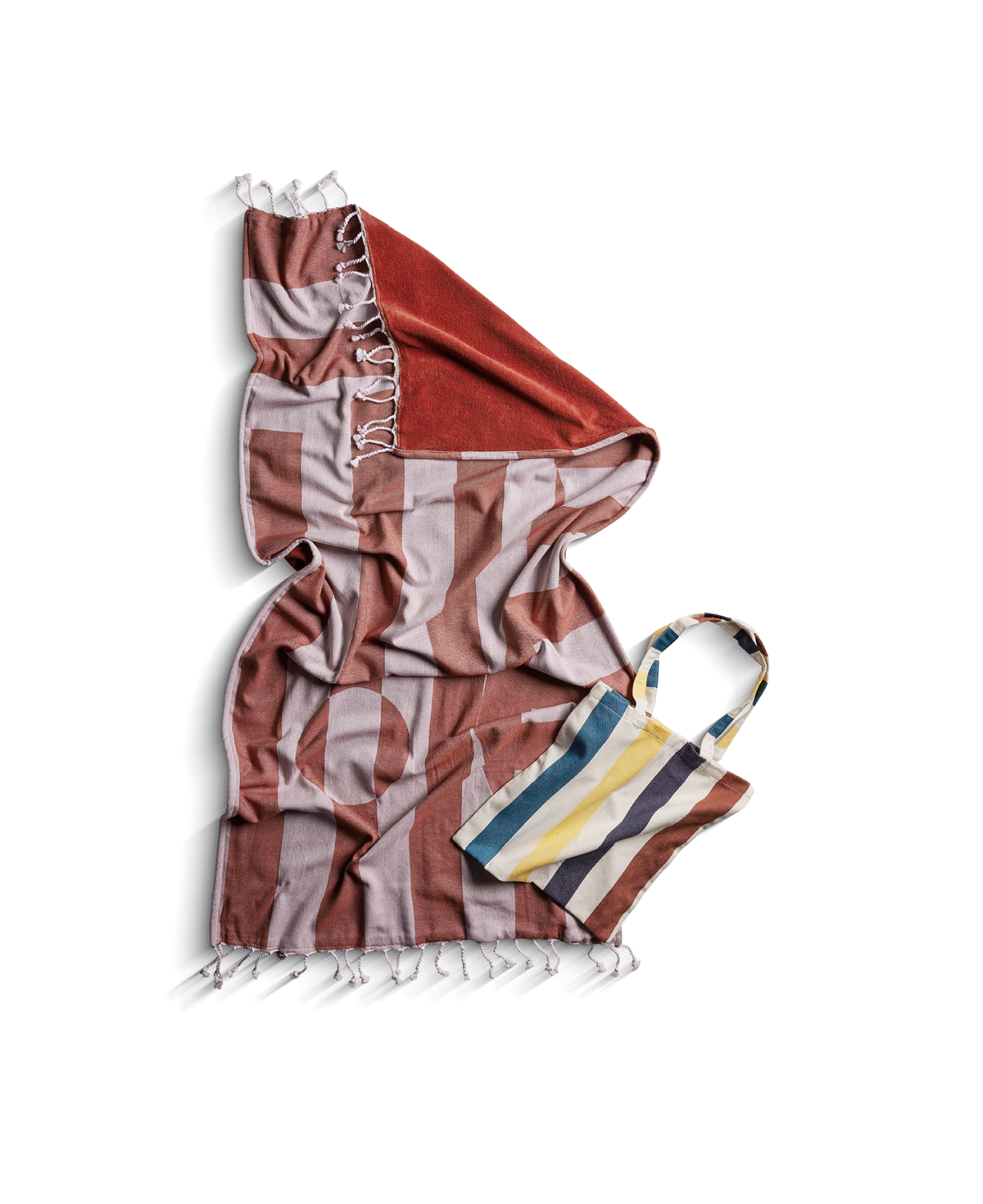 Badhandduk i Återvunnen Material – Roströd Inklusive Totebag, House of Regalo, active-lifestyle