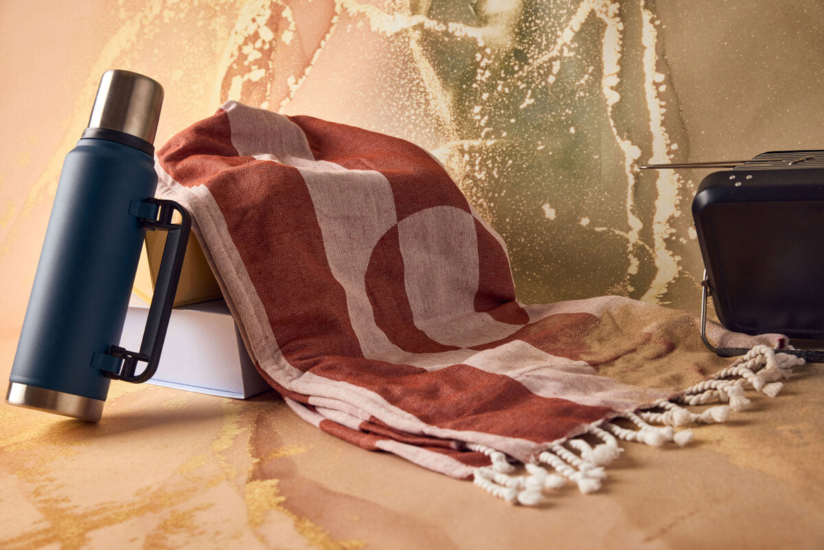 Badhandduk i Återvunnen Material – Roströd Inklusive Totebag, House of Regalo, active-lifestyle