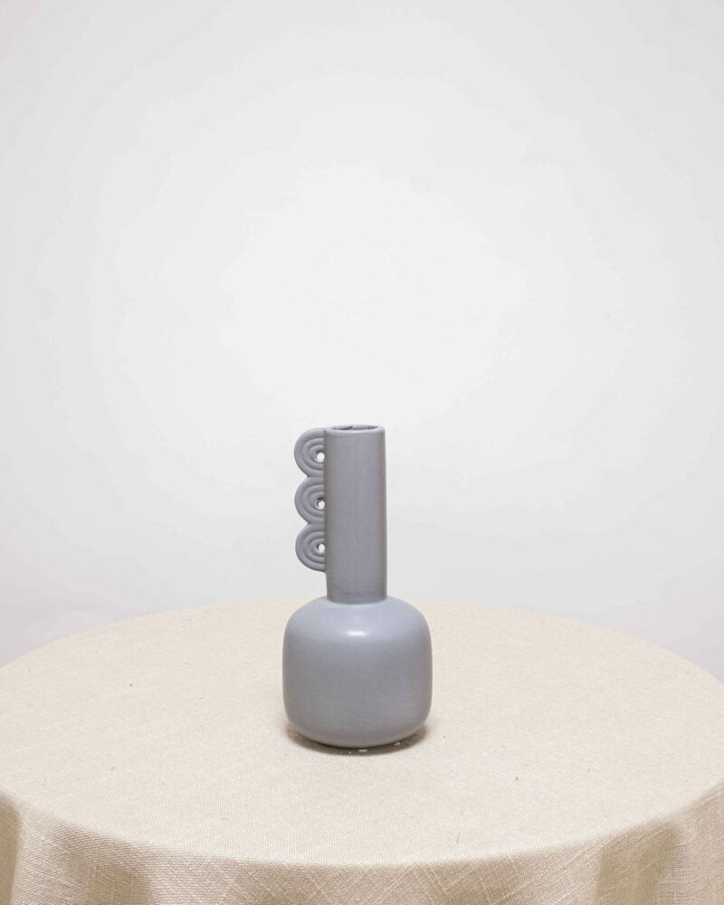Tazza Keramikvas – Grå, Flora Grossist, vaser-och-krukor