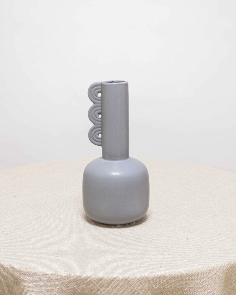 Tazza Keramikvas – Grå, Flora Grossist, vaser-och-krukor