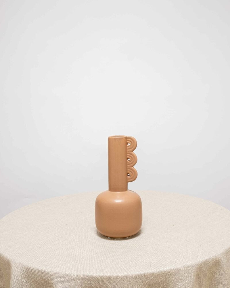 Tazza Keramikvas – Brun, Flora Grossist, vaser-och-krukor