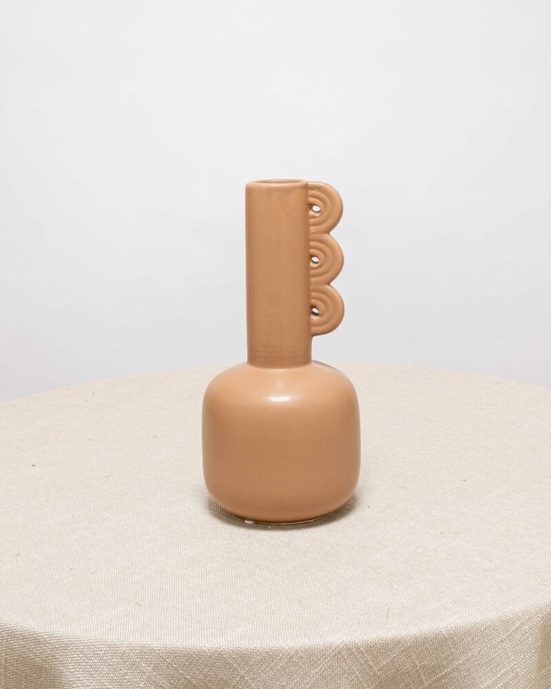 Tazza Keramikvas – Brun, Flora Grossist, vaser-och-krukor