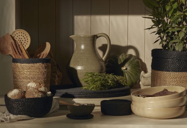 Bread Basket Elin Black S/3, Dixie, korgar