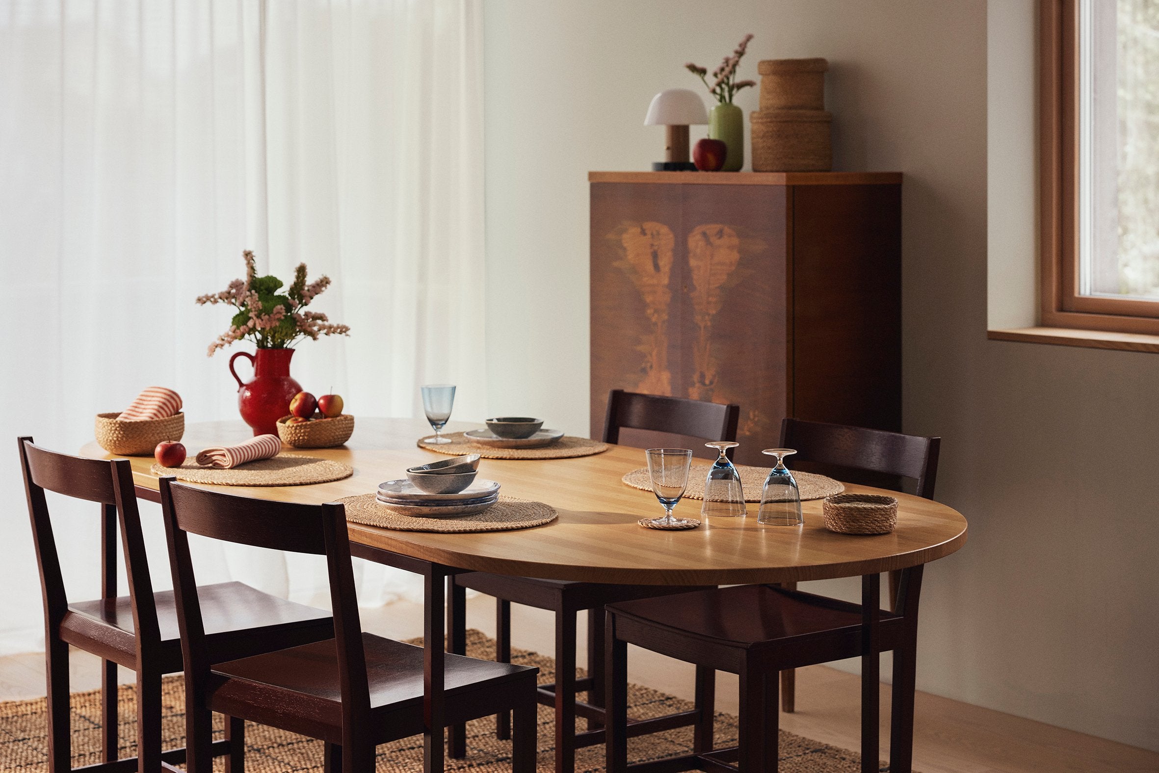 Placemat Elin Natural D38cm, Dixie, bordstabletter