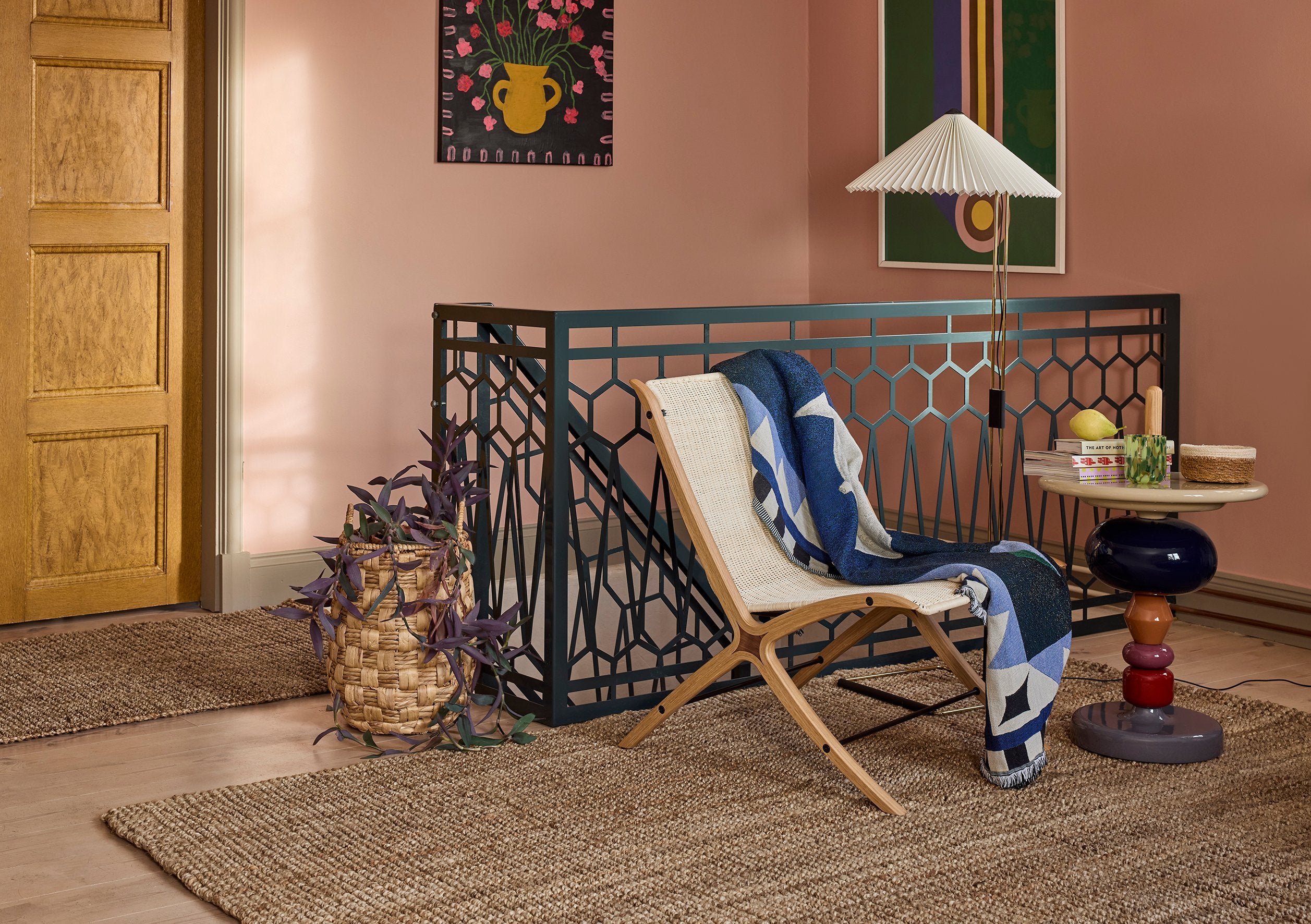 Basket High Round Lily Mix Weave S/2, Dixie, korgar