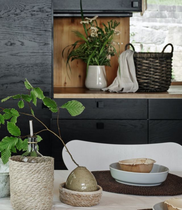 Basket Small Emil White S/4, Dixie, korgar