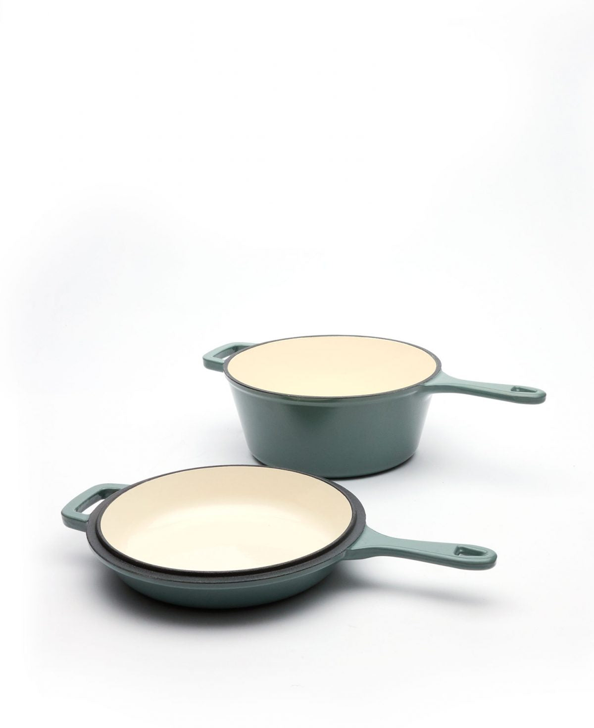 Set om Djup Traktörpanna i Gjutjärn med en Gjutjärns Stekpanna – Viento Verde, House of Regalo, kök-och-heminredning