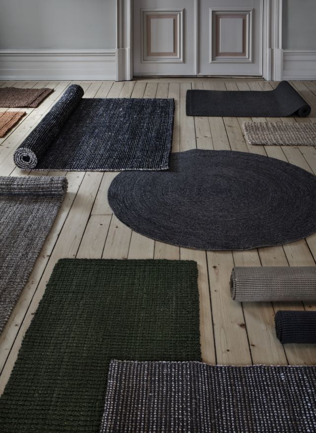 Rug Ella Black/natural D125cm, Dixie, mattor
