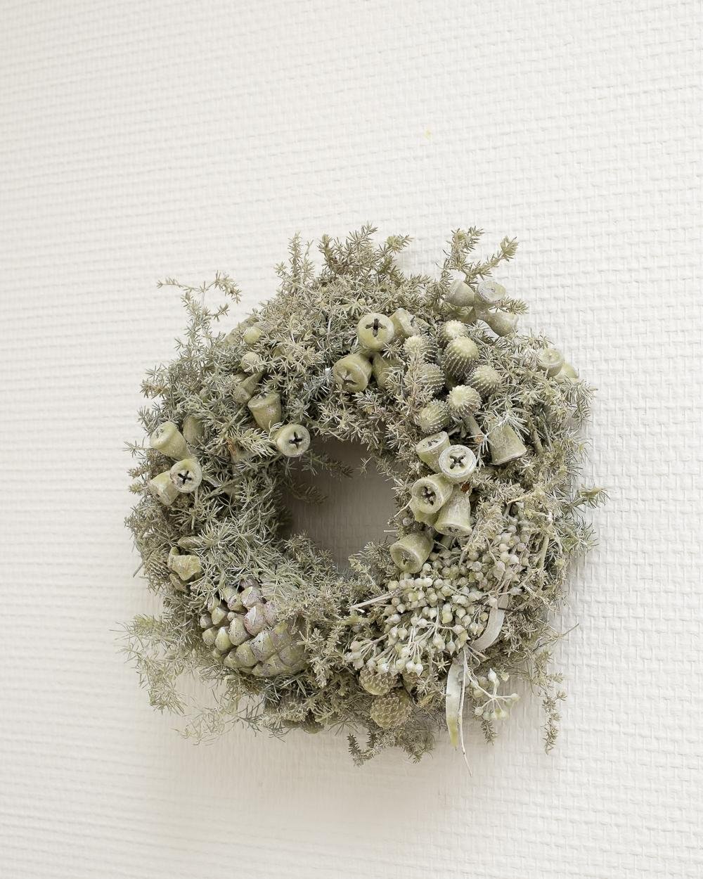 Mix Fruit Krans – Grön– Torkade Blommor, Flora Grossist, torkade-blommor