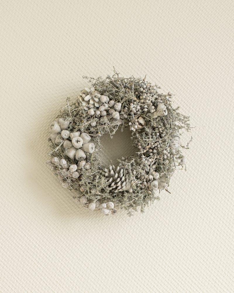 Mix Fruit Krans – Vit – Torkade Blommor, Flora Grossist, torkade-blommor