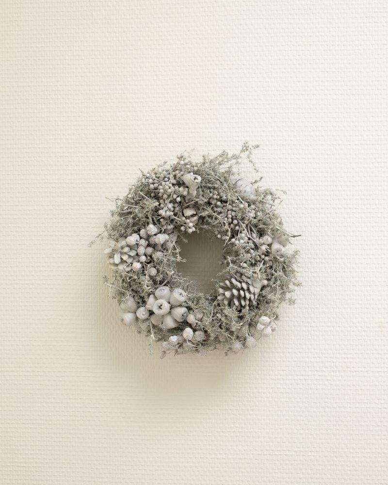 Mix Fruit Krans – Vit – Torkade Blommor, Flora Grossist, torkade-blommor