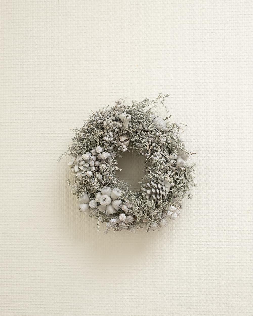 Mix Fruit Krans – Vit – Torkade Blommor, Flora Grossist, torkade-blommor