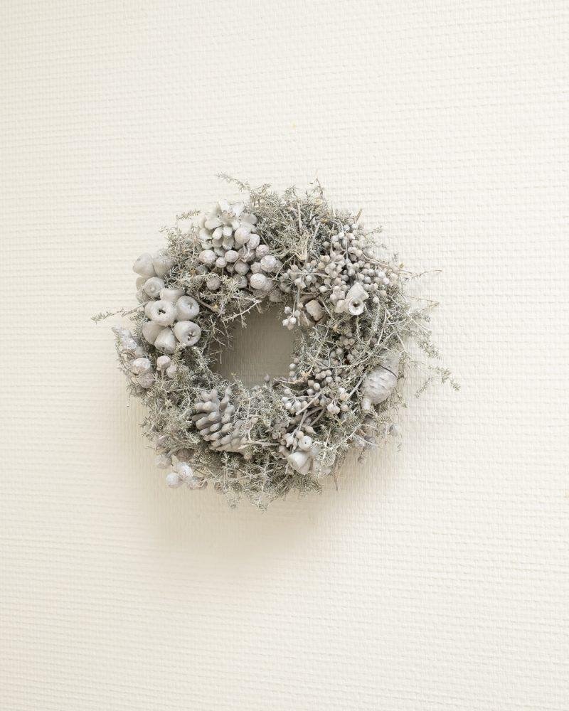 Mix Fruit Krans – Vit – Torkade Blommor, Flora Grossist, torkade-blommor