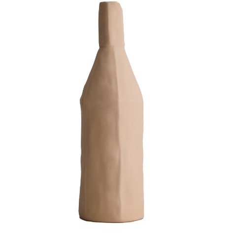 Bottle Keramikvas – 7×21 Cm – Matt Beige, Flora Grossist, vaser-och-krukor