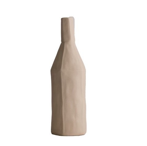 Bottle Keramikvas – 7×21 Cm – Matt Grå, Flora Grossist, vaser-och-krukor