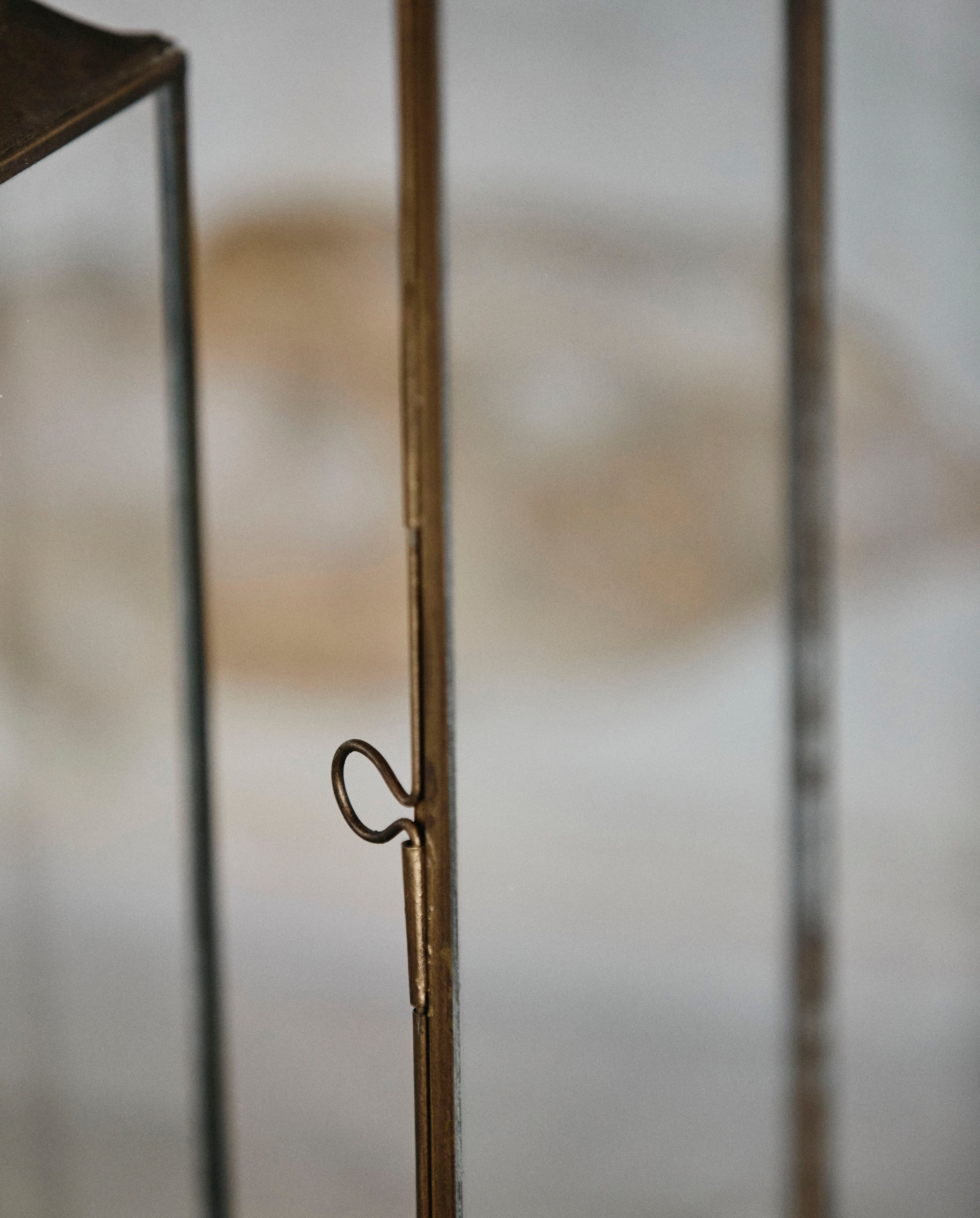 Antique Lantern, Square W/top, S - Golden Finish, Nordal, ljus & ljuslyktor