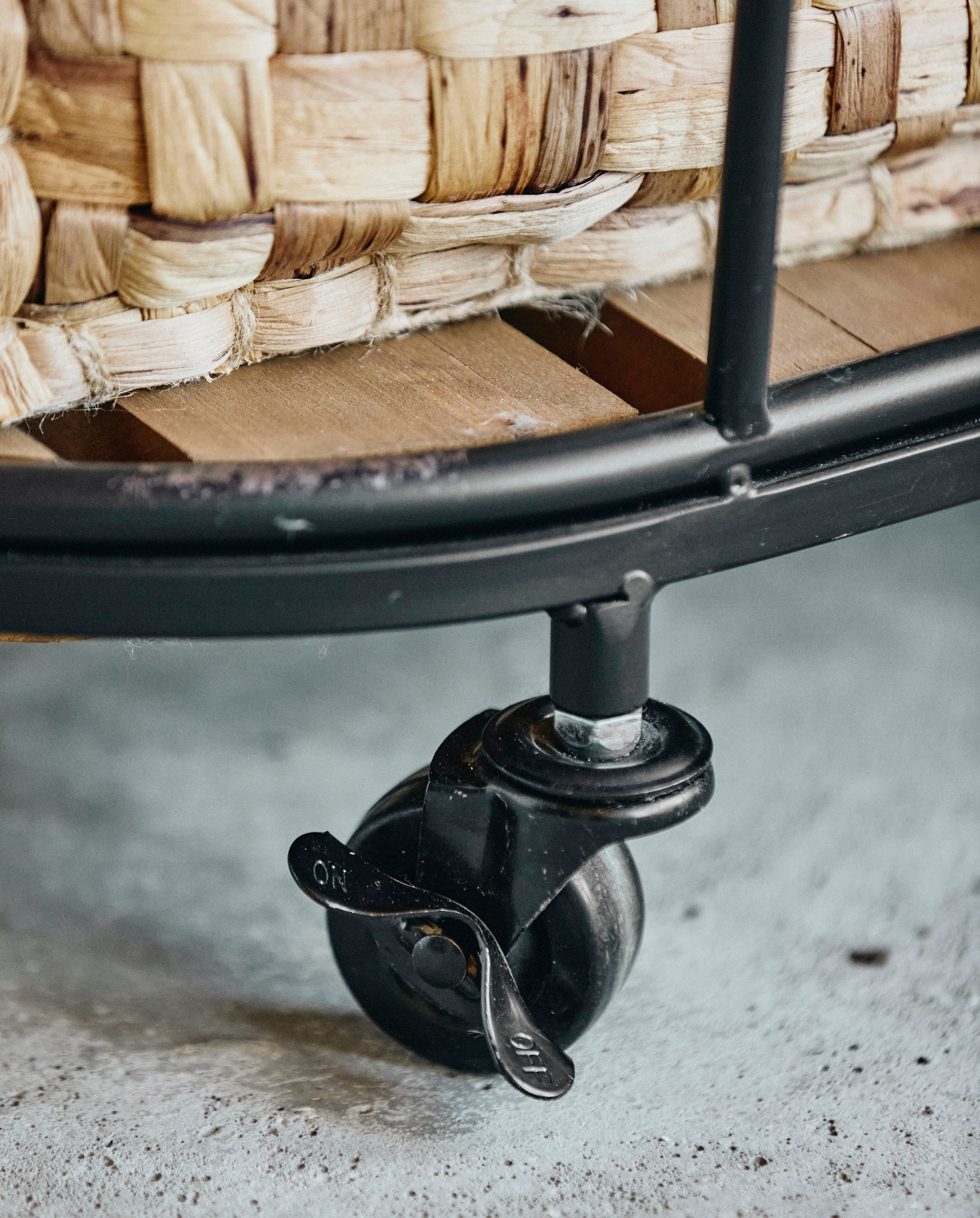 Downtown Basket On Wheels - Black, Nordal, förvaring