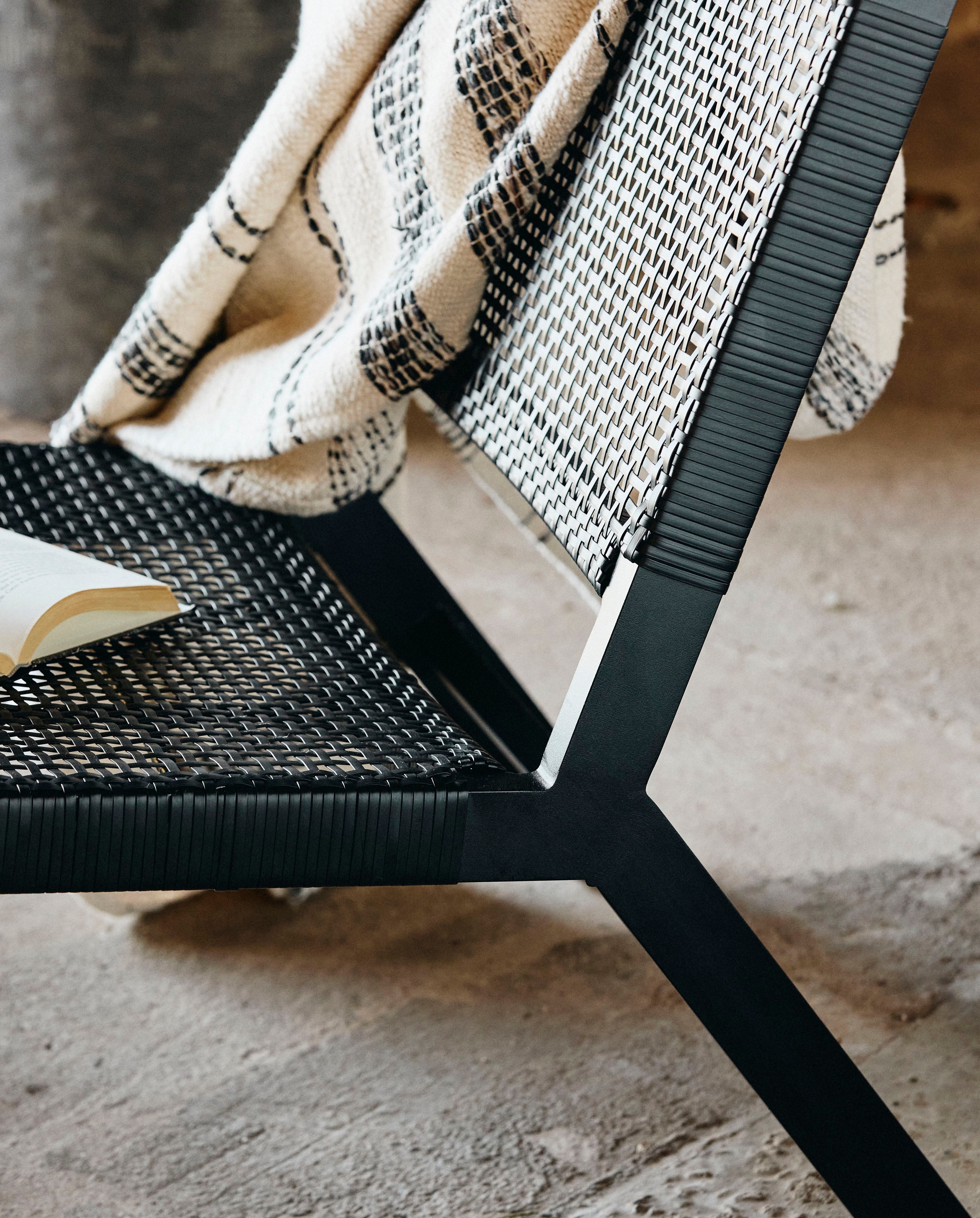 Vasai Lounge Chair, Black, Nordal, trädgårdsmöbler