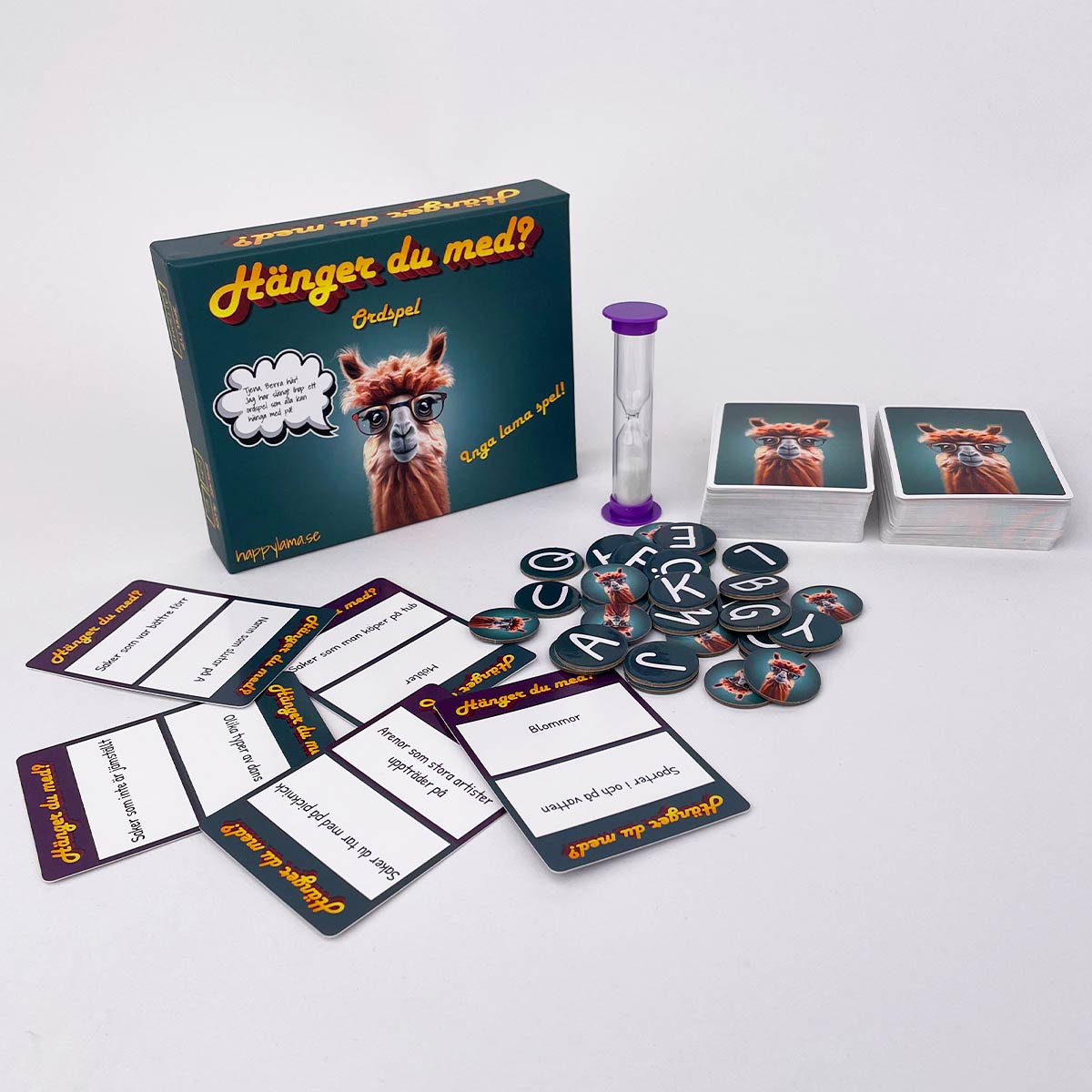 Happy Lama - Hänger du med? Ordspel, innehåll