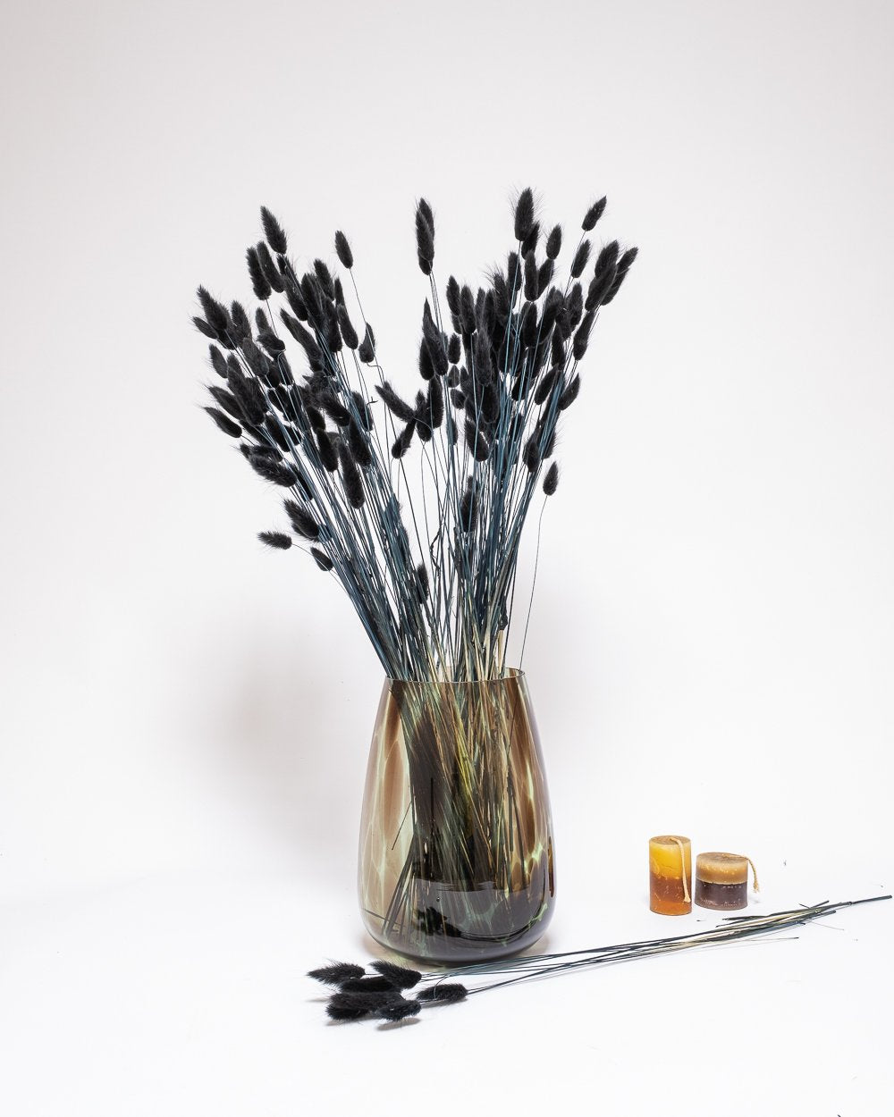 Lagurus Svart 100 Gram-torkade Blommor, Flora Grossist, torkade-blommor