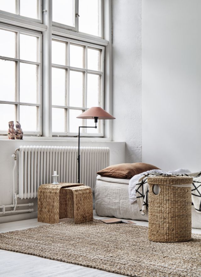 Laundry Basket Round Lily Natural S/2, Dixie, korgar