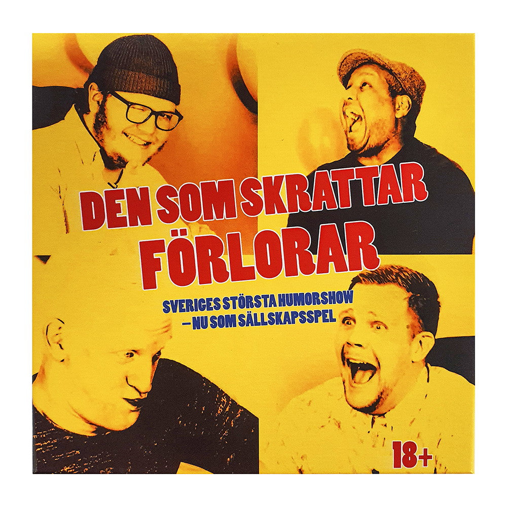 Den som skrattar förlorar spel, framsida