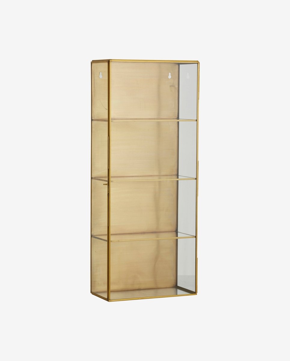 Ada Wall Cabinet, L, 3 Shelves, Golden Finish, Nordal, vägghyllor & väggskåp