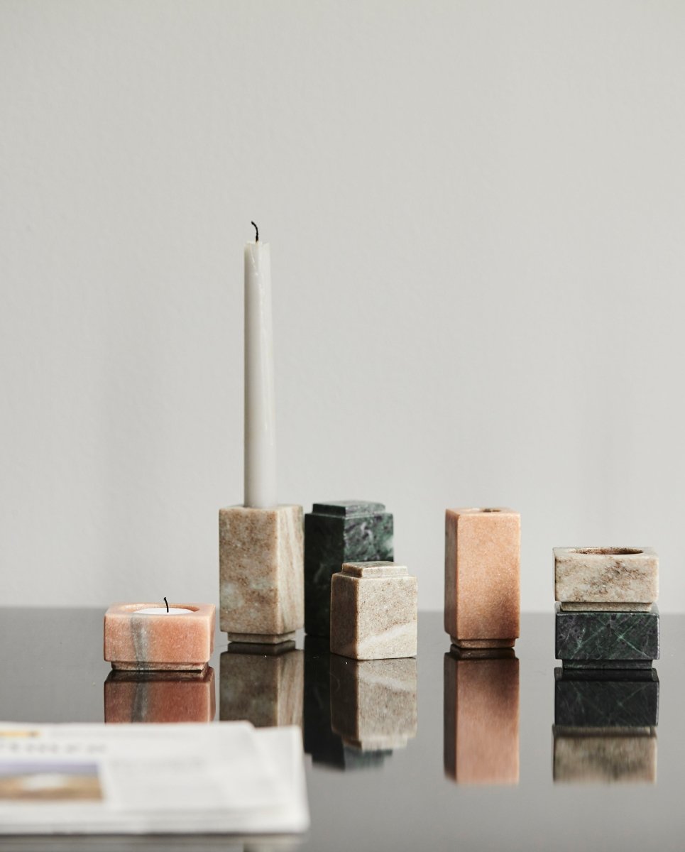 Candle, Tall - Grey, Nordal, ljus & ljuslyktor
