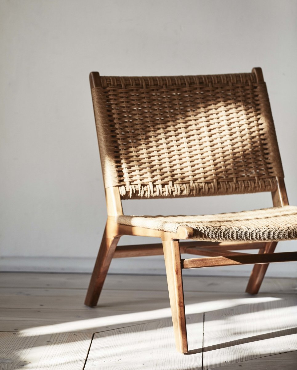 Club Lounge Chair, Teak/weaving, Nordal, stolar