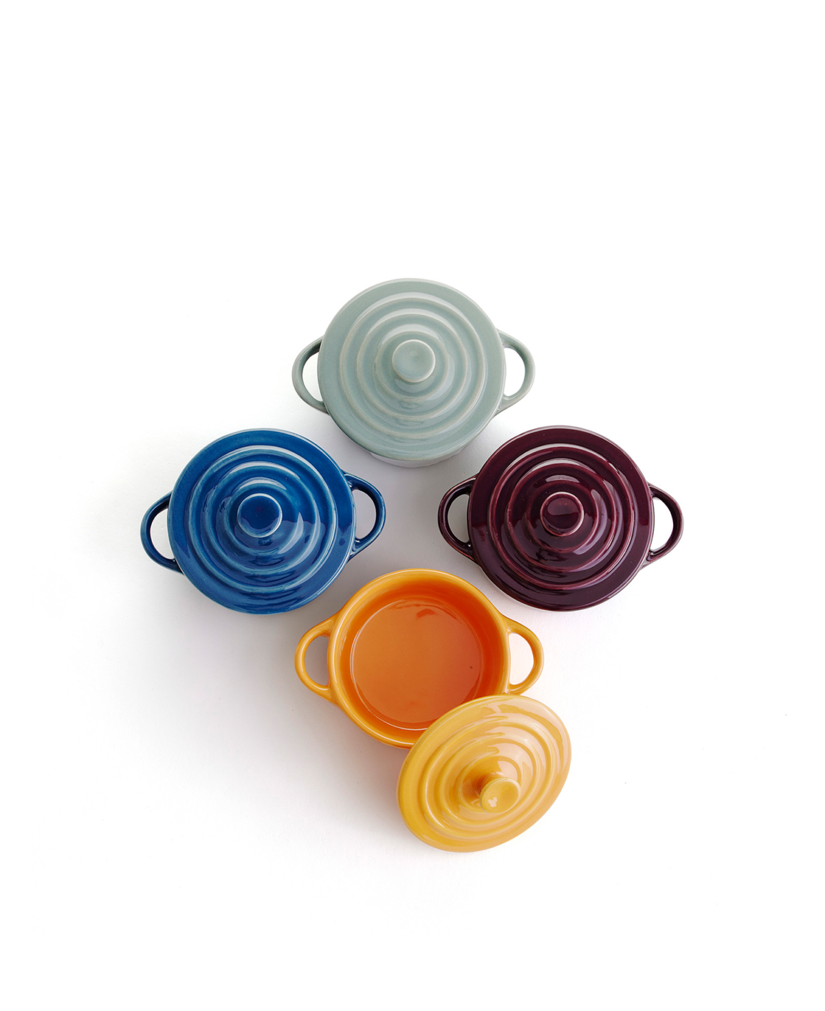 Minigrytor i Keramik – Set om 4 – Mörk Mix, House of Regalo, kök-och-heminredning