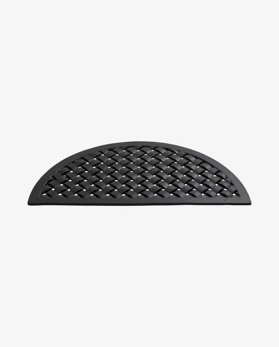 Doormat, Weaving, Semi Circle, Black, Nordal, mattor
