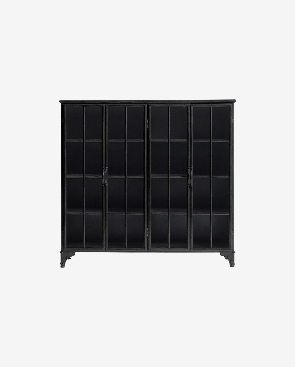 Downtown Cabinet, 4 Doors, Black, Nordal, bokhyllor