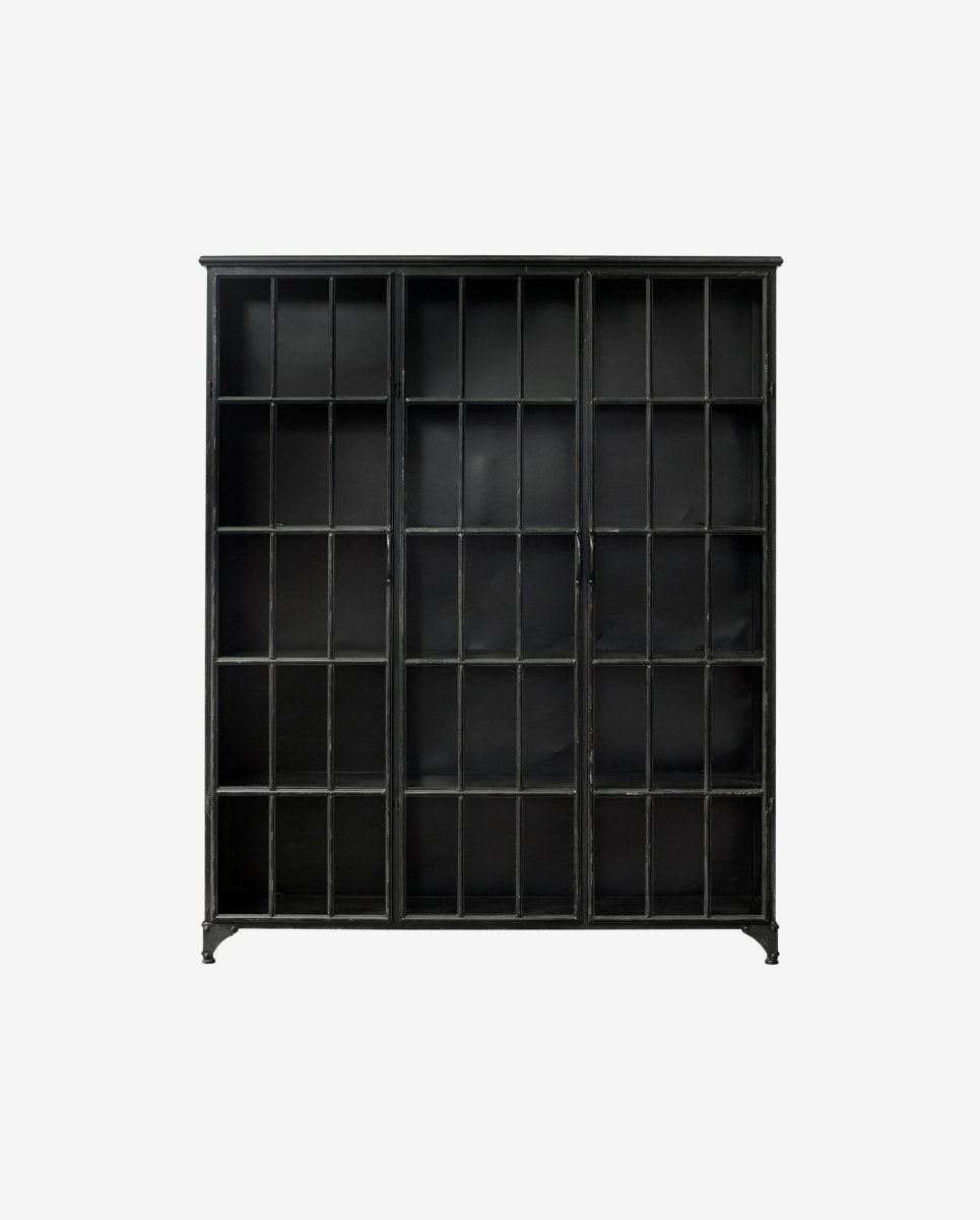 Downtown Cabinet, 3 Doors, Black, Nordal, bokhyllor