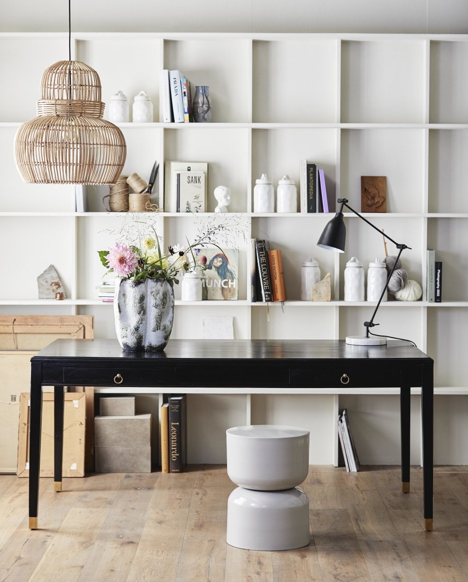 Ems Desk W/2 Drawers, L - Black, Nordal, bord