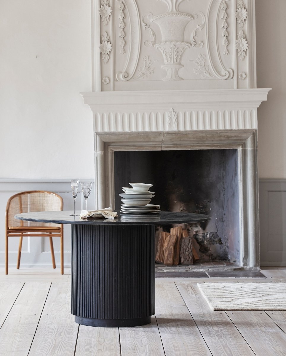 Erie Round Dining Table - Black Marble Top, Nordal, bord