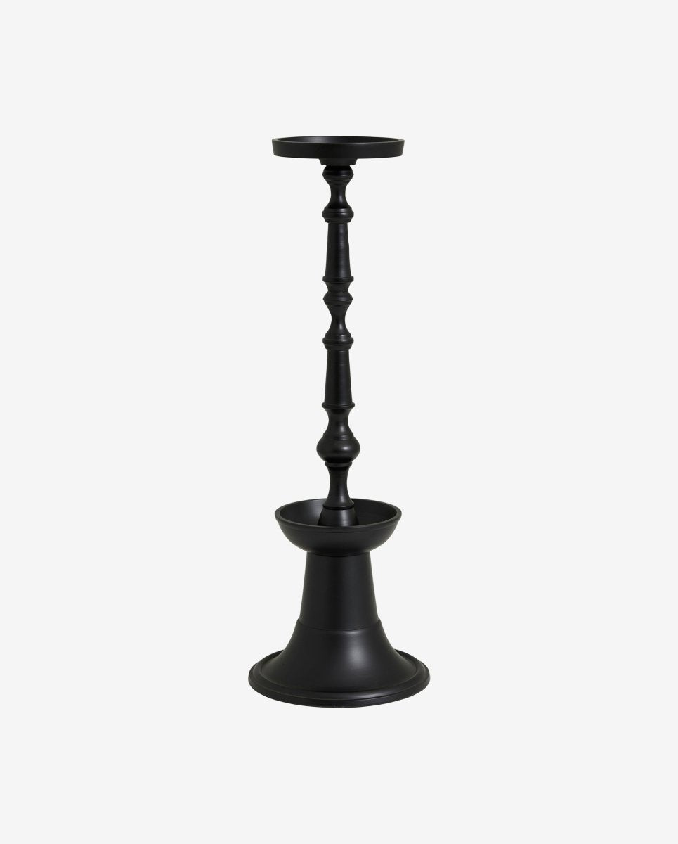 Flores Candle Holder, Large - Black, Nordal, ljus & ljuslyktor