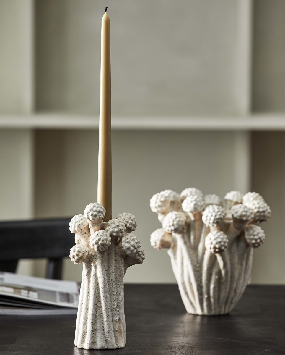 Fungi Candle Holder, Offwhite, Nordal, ljus & ljuslyktor