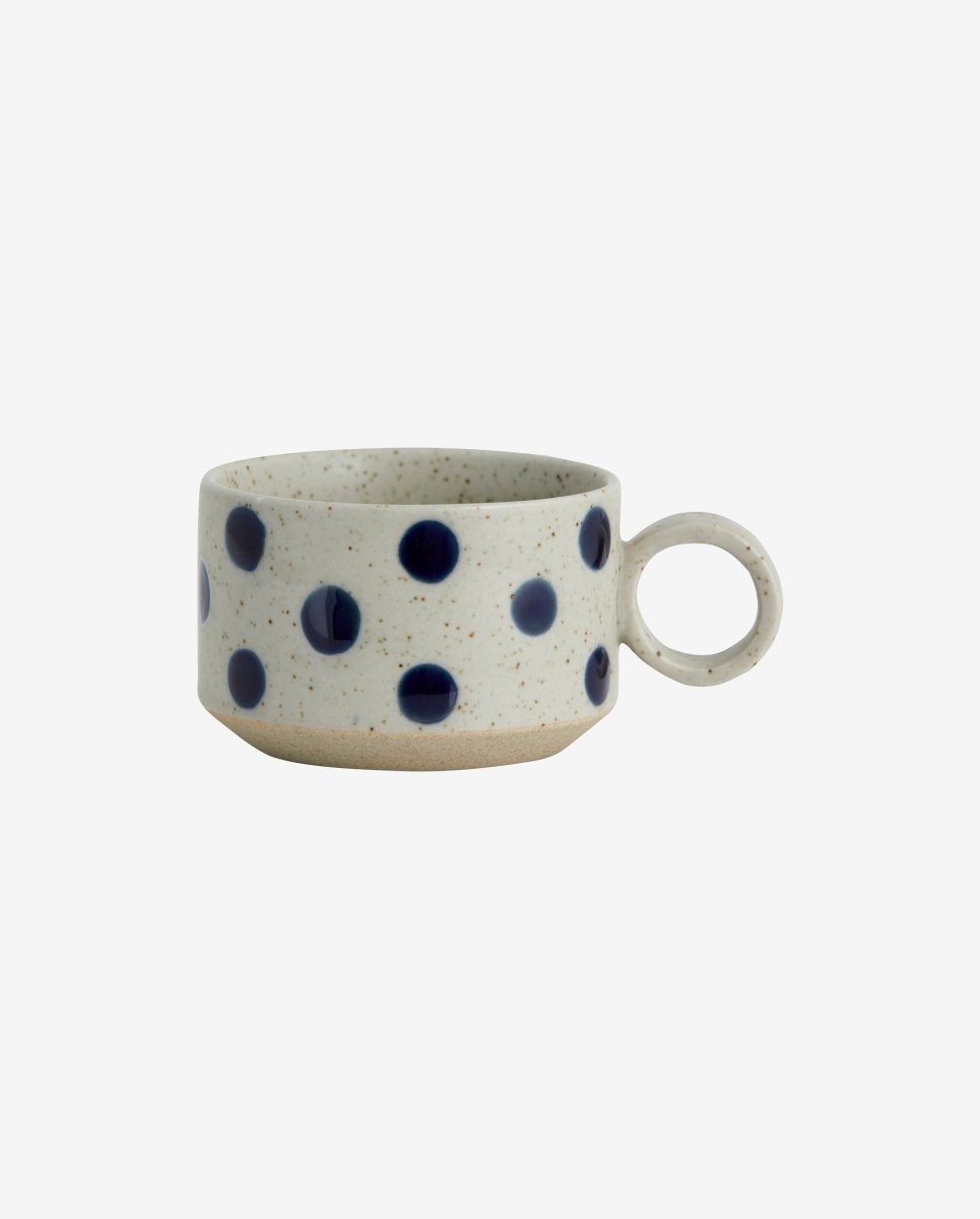Grainy Tea Cup W. Handle, Sand/dark Blue, Nordal, koppar och muggar