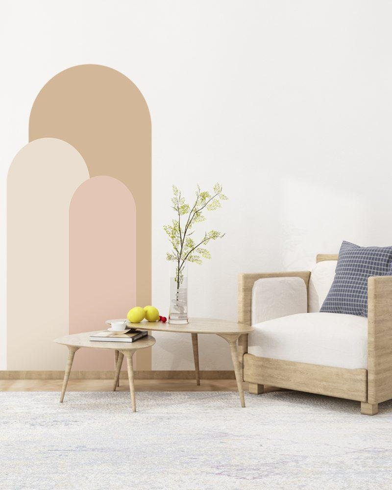 Modern Väggdekal i Enkel Stil med Bågmotiv för Vardagsrummet Jga001, Flora Grossist, väggdekoration