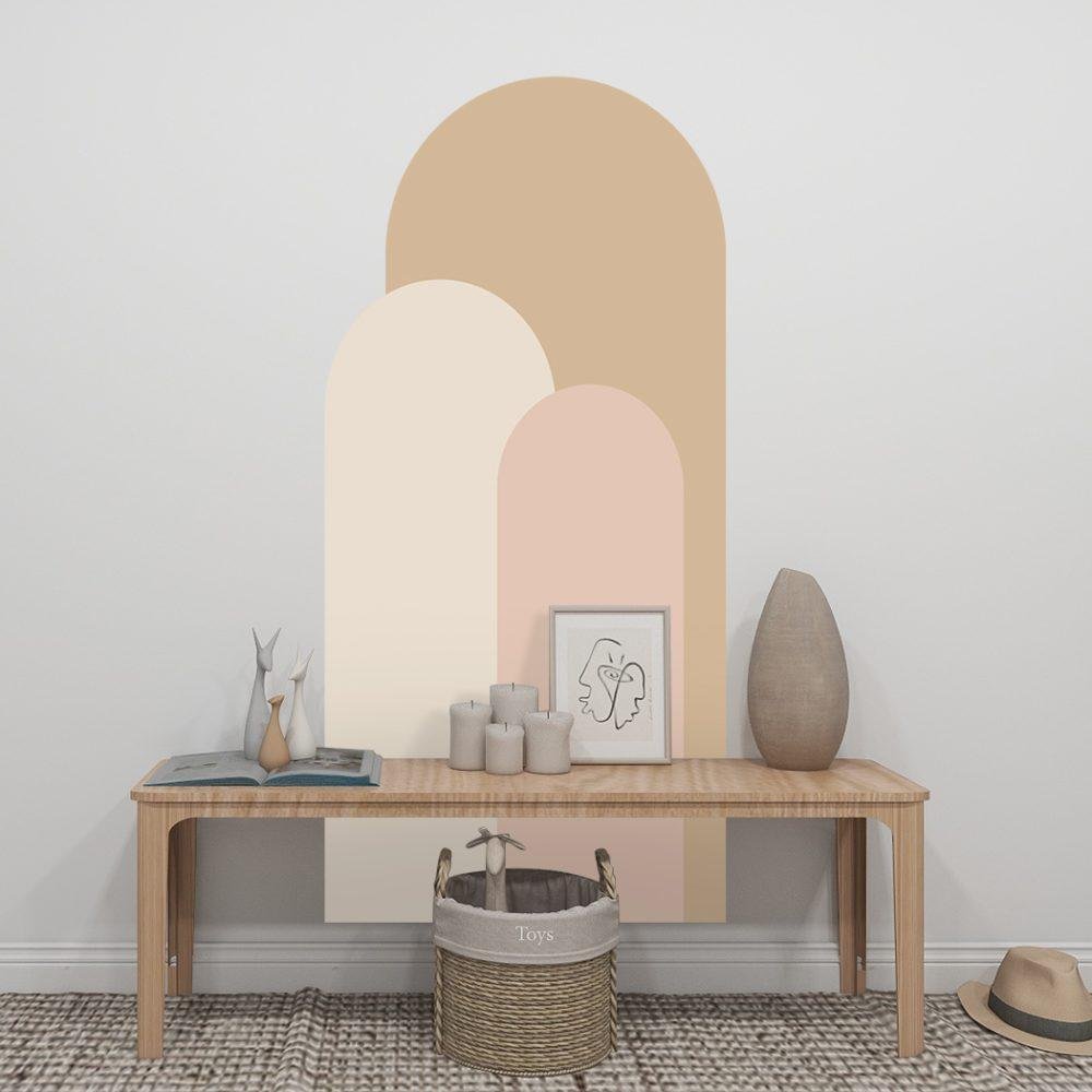 Modern Väggdekal i Enkel Stil med Bågmotiv för Vardagsrummet Jga001, Flora Grossist, väggdekoration