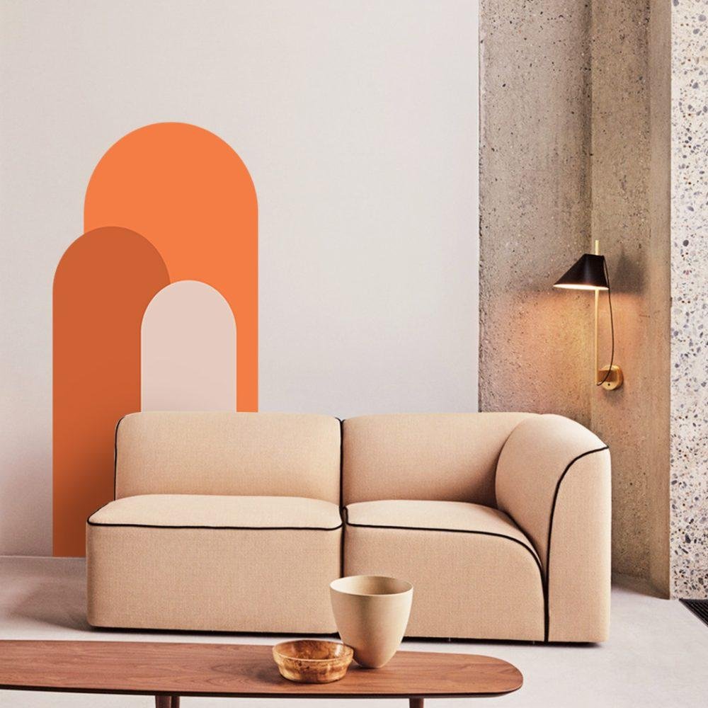 Modern Väggdekal i Enkel Stil med Bågmotiv för Vardagsrummet Jga002, Flora Grossist, väggdekoration