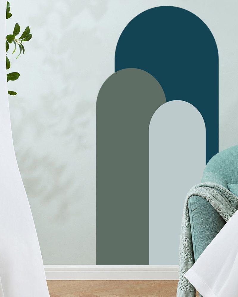 Modern Väggdekal i Enkel Stil med Bågmotiv för Vardagsrummet Jga004, Flora Grossist, väggdekoration