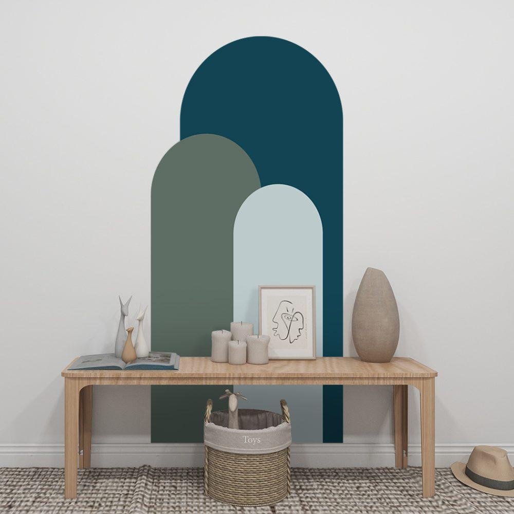 Modern Väggdekal i Enkel Stil med Bågmotiv för Vardagsrummet Jga004, Flora Grossist, väggdekoration