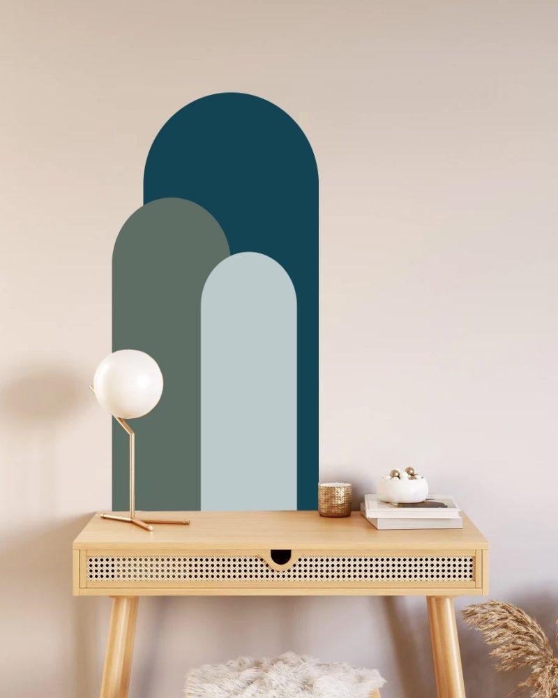 Modern Väggdekal i Enkel Stil med Bågmotiv för Vardagsrummet Jga004, Flora Grossist, väggdekoration