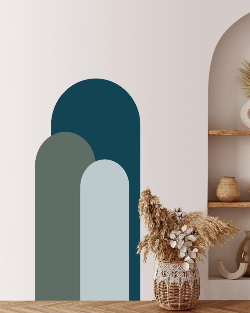 Modern Väggdekal i Enkel Stil med Bågmotiv för Vardagsrummet Jga004, Flora Grossist, väggdekoration