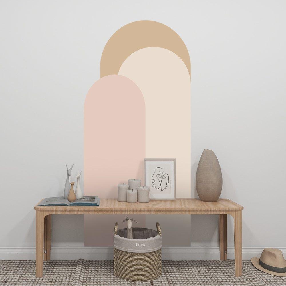 Modern Väggdekal i Enkel Stil med Bågmotiv för Vardagsrummet Jga005, Flora Grossist, väggdekoration