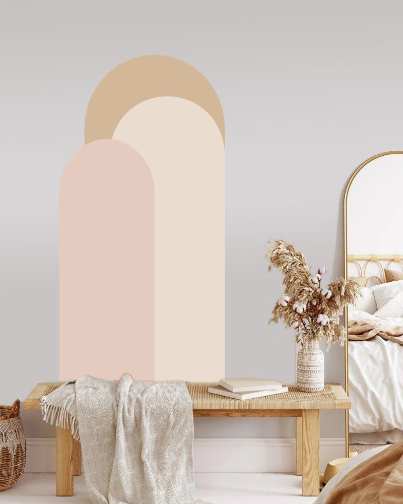 Modern Väggdekal i Enkel Stil med Bågmotiv för Vardagsrummet Jga005, Flora Grossist, väggdekoration