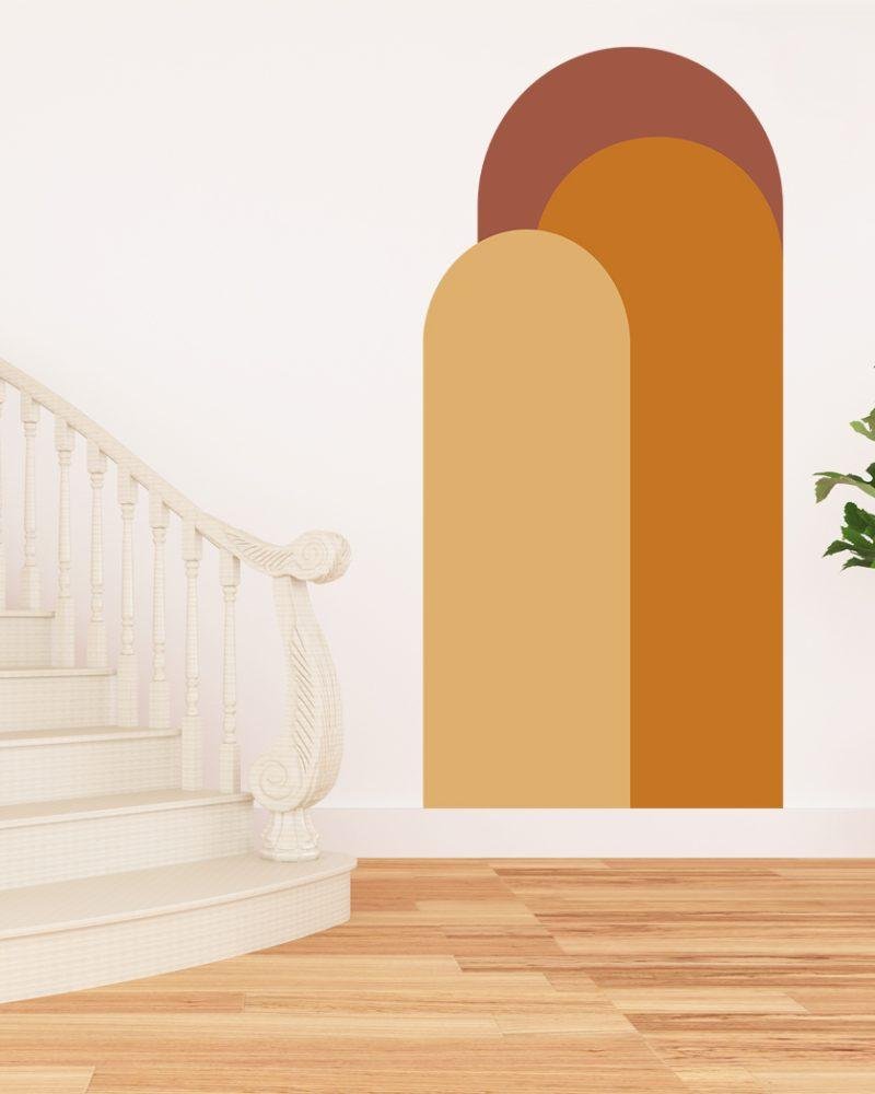 Modern Väggdekal i Enkel Stil med Bågmotiv för Vardagsrummet Jga006, Flora Grossist, väggdekoration