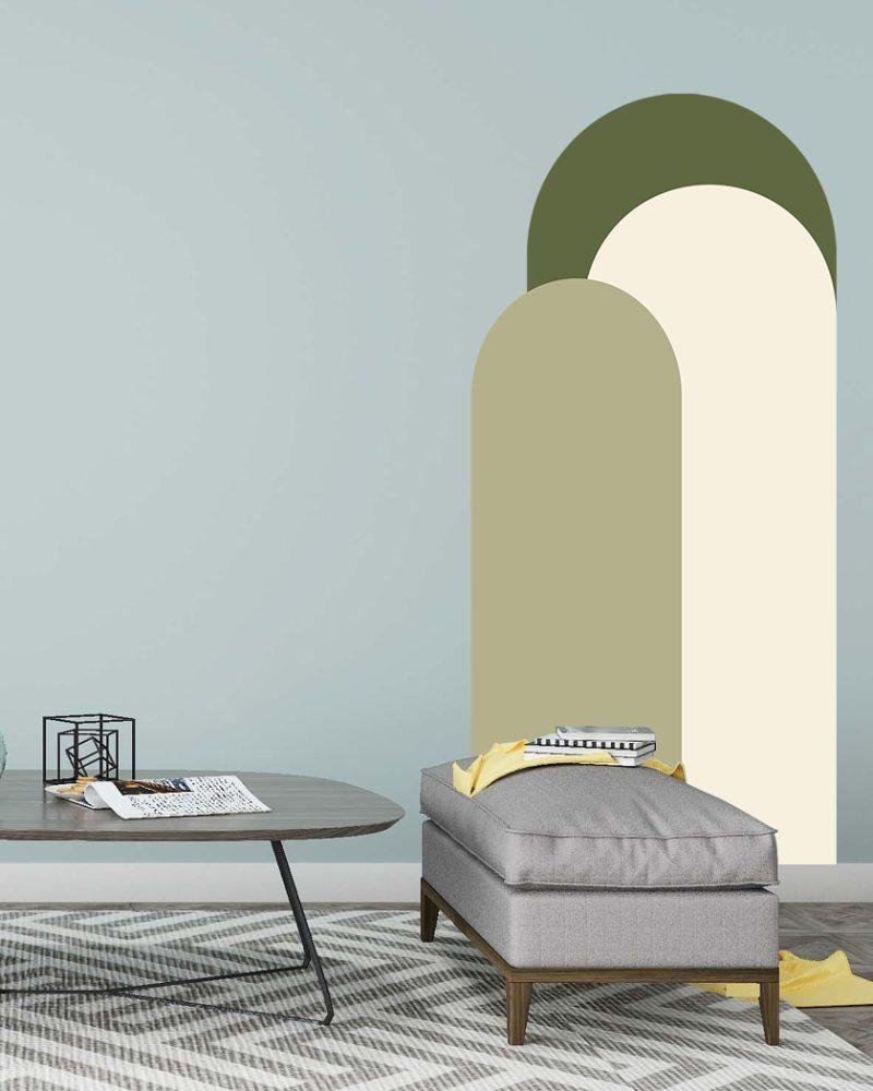 Modern Väggdekal i Enkel Stil med Bågmotiv för Vardagsrummet Jga007, Flora Grossist, väggdekoration