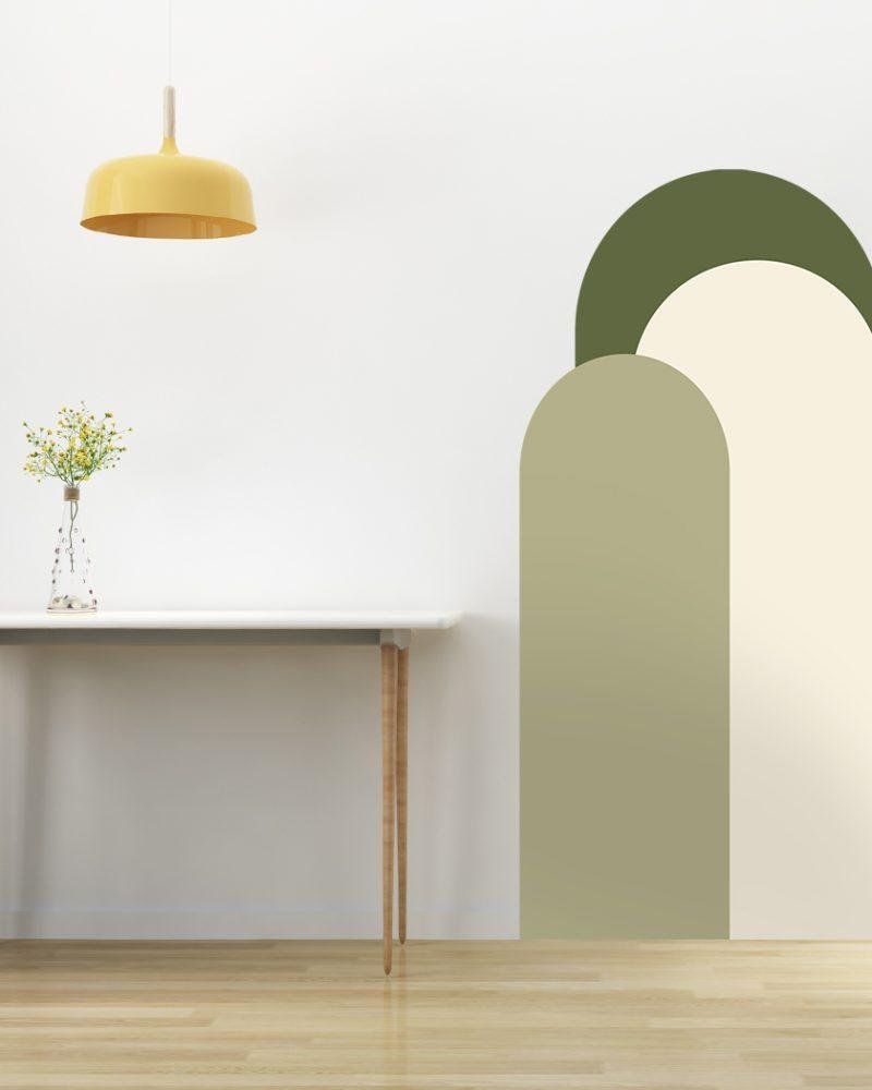 Modern Väggdekal i Enkel Stil med Bågmotiv för Vardagsrummet Jga007, Flora Grossist, väggdekoration